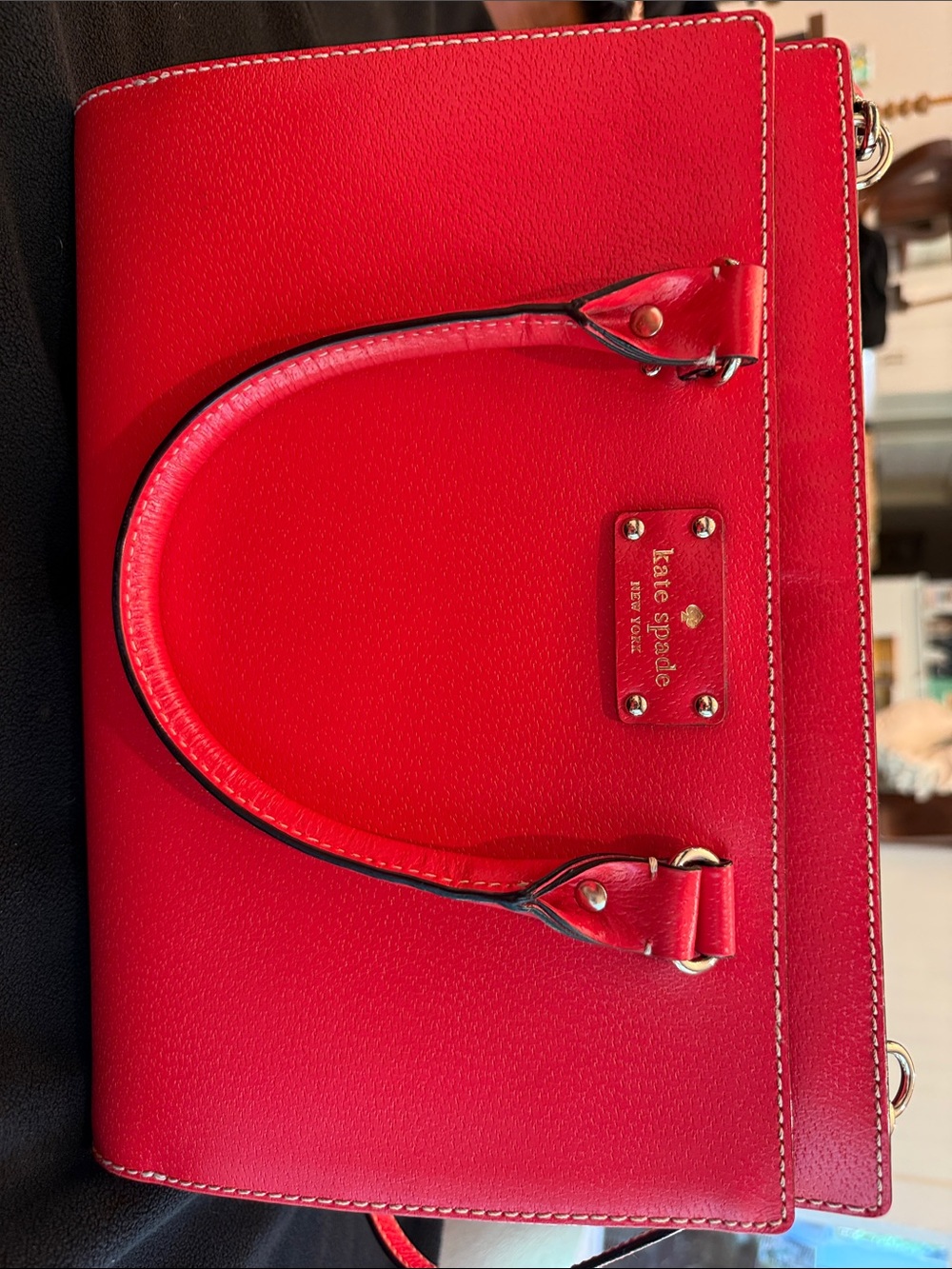 kate spade Red Leather Satchel Handbag